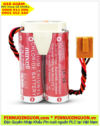 Maxell ER17/50; Pin nuôi nguồn Maxell ER17/50 lithium 3.6v A 2750mAh _Xuất xứ Nhật